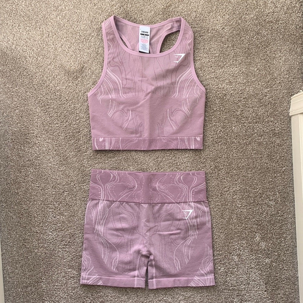 Gymshark sports bra and short set